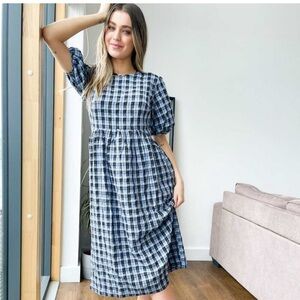 Nobody’s Child Plaid Blue Dress